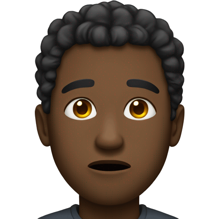 a black man crying  emoji