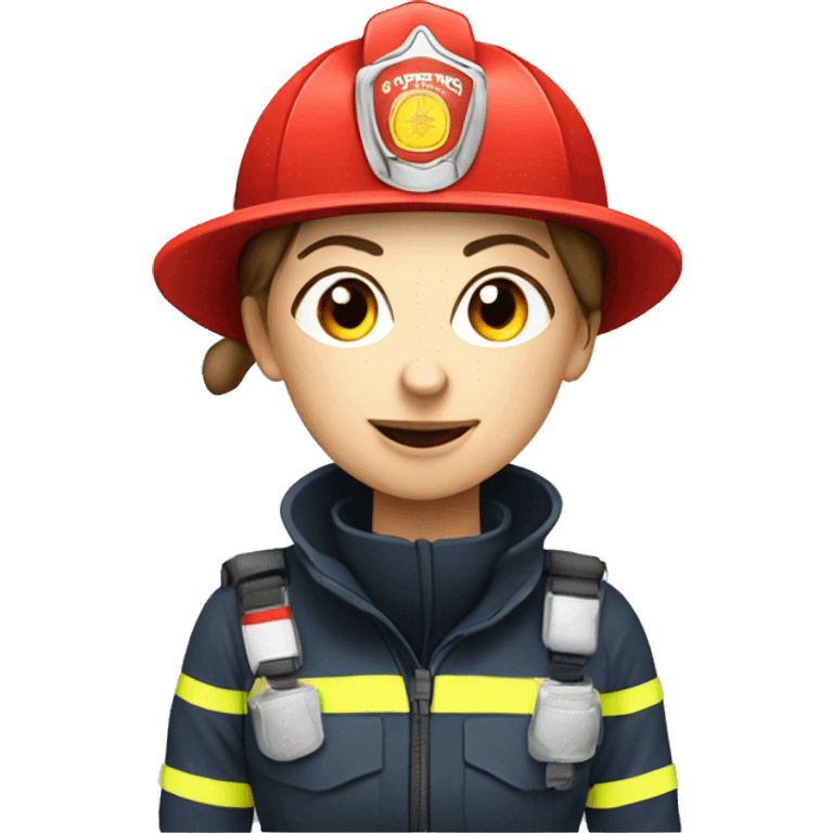 French firefighter female wearing breathing apparatus emoji