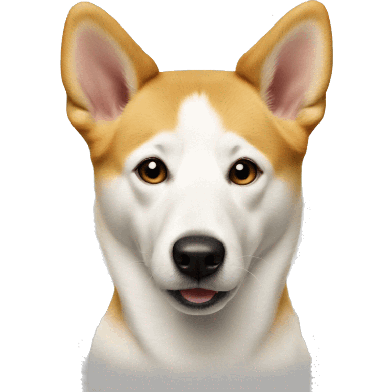 canaan dog with floppy ears emoji