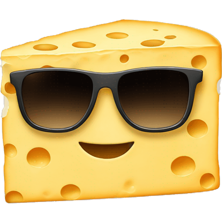 Cheese with sunglasses emoji