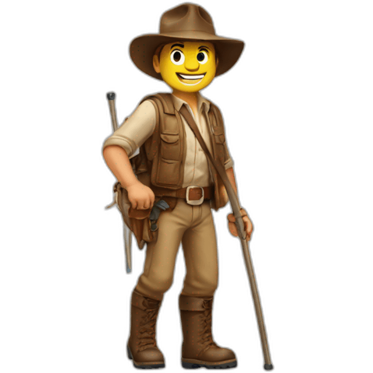 Indiana Jones avec des skis emoji