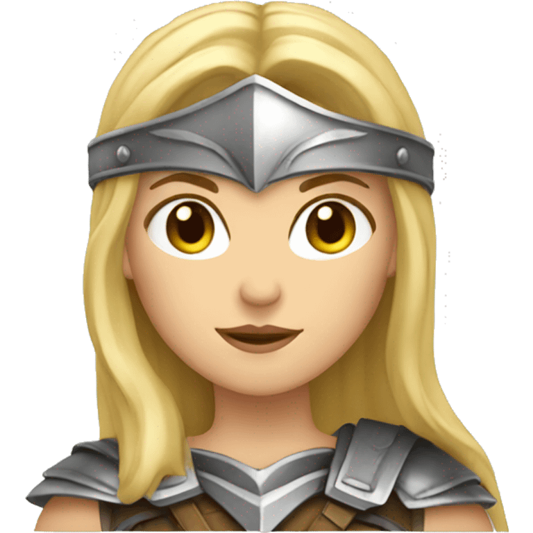 Caucasian blond valkyrie  emoji