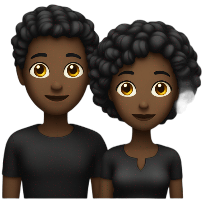 Homme noir sur une femme noir emoji