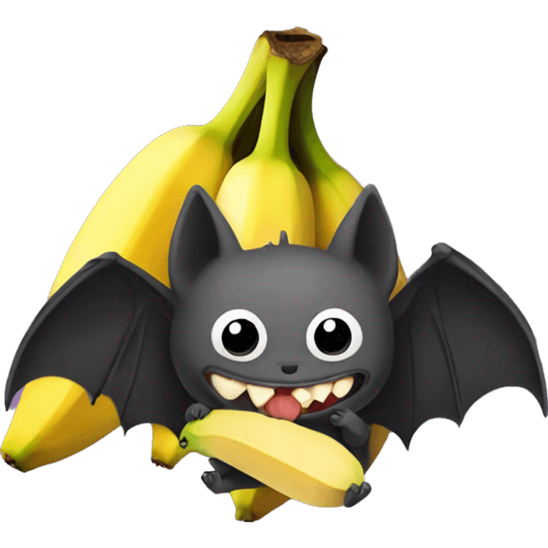 Bat eating banana  emoji