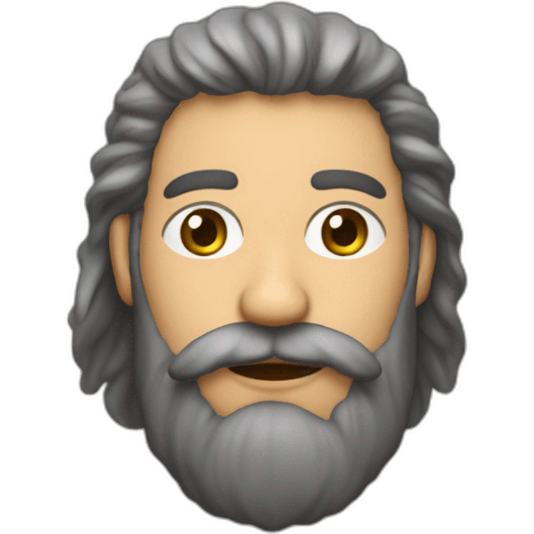 necesito un emoji con mi cara. Soy caucásico, ojos almendrados, tengo la barba muy cortita blanca y el cabello tambíen muy corto, entrecano.  emoji