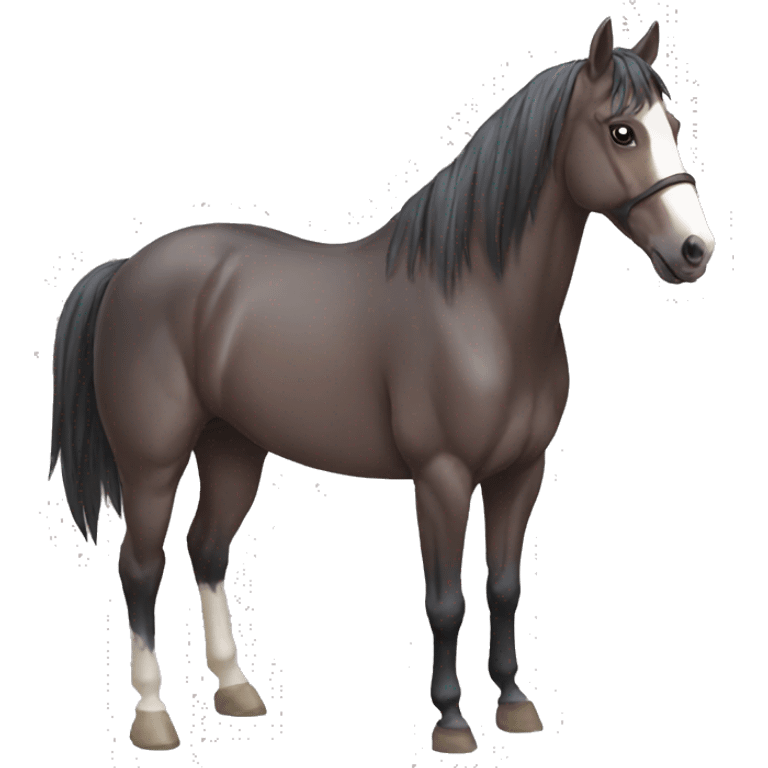 horse who is hobby horsing emoji