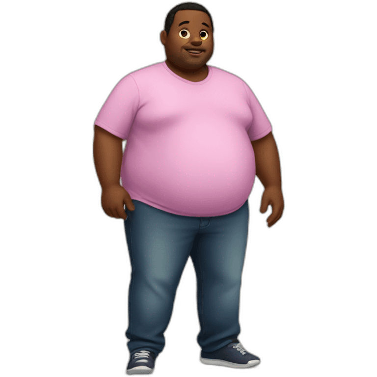 fat pregnant black man emoji