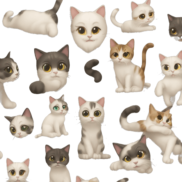 CAT İN ROW emoji