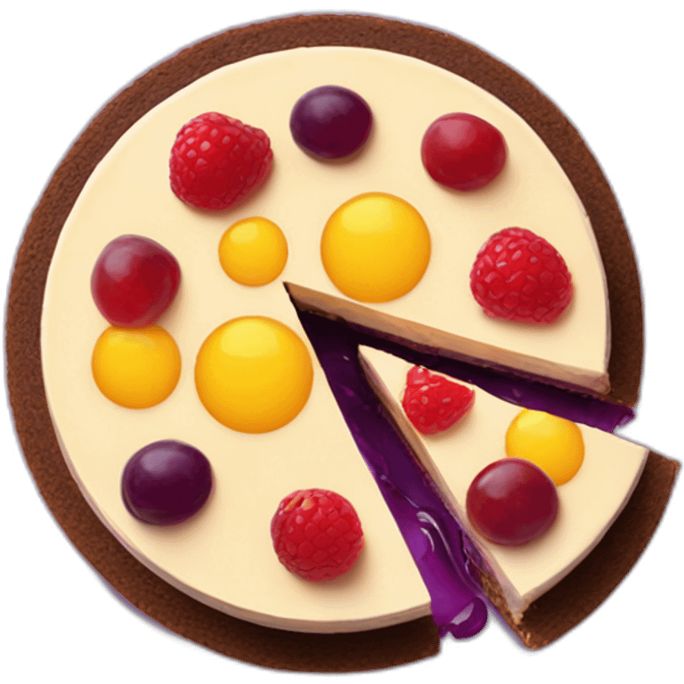 no bake cheesecake wit 3 jams red purple and yellow emoji