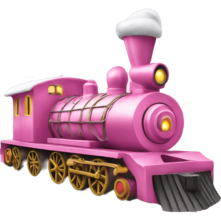 Pink christmas train emoji