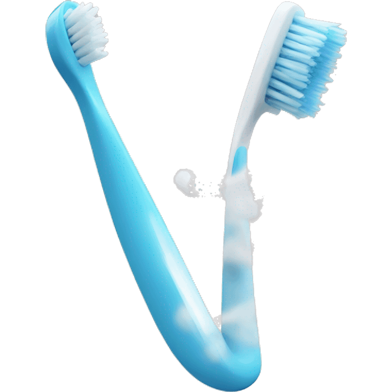 Toothbrush running emoji