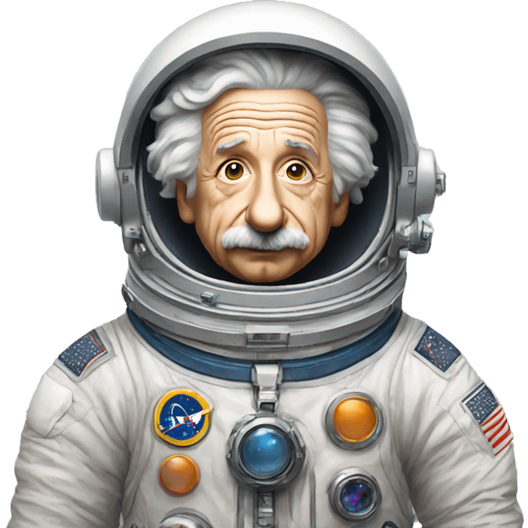 albert einstein in astronaut costume emoji