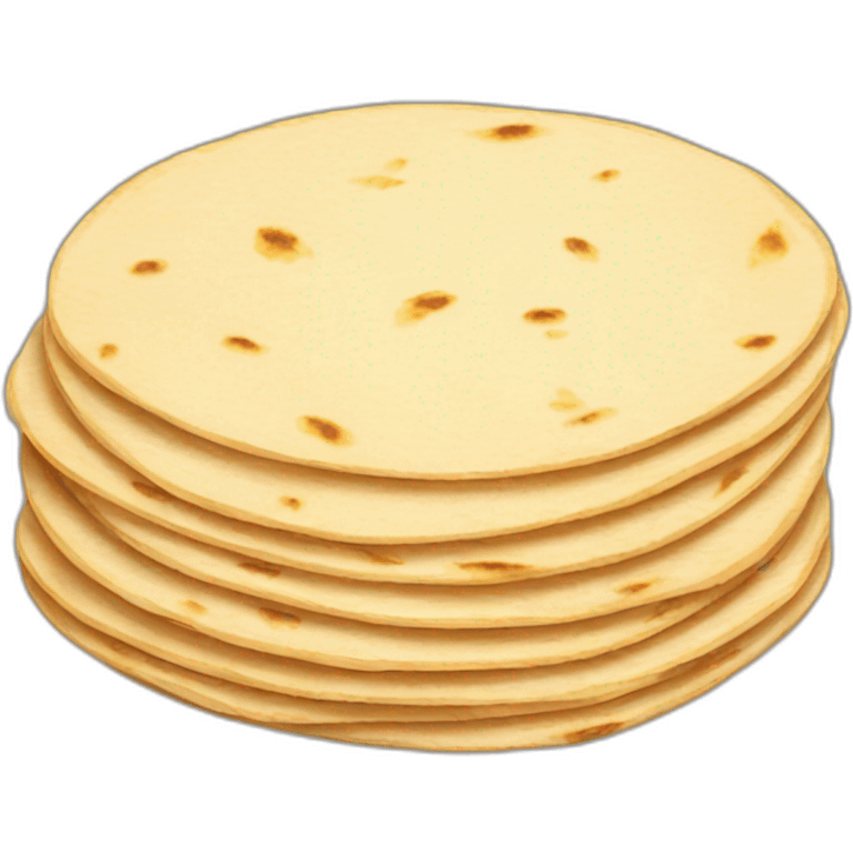 Small Stack of tortillas with some grill marks emoji