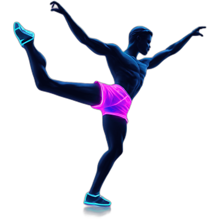  male dancer neon sign booty emoji