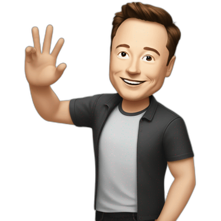 elon musk high fiving andrew tate emoji