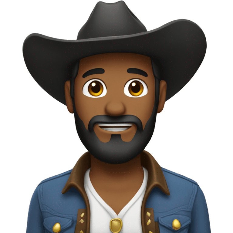 cowboy with black beard emoji