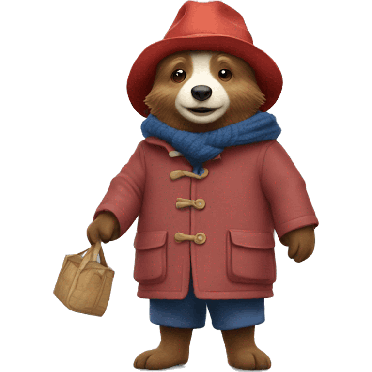 Paddington making a snowman emoji