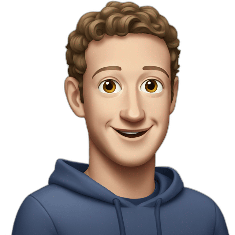 Mark Zuckerberg using Facebook  emoji