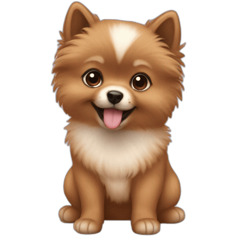 black baby with a pomerania emoji