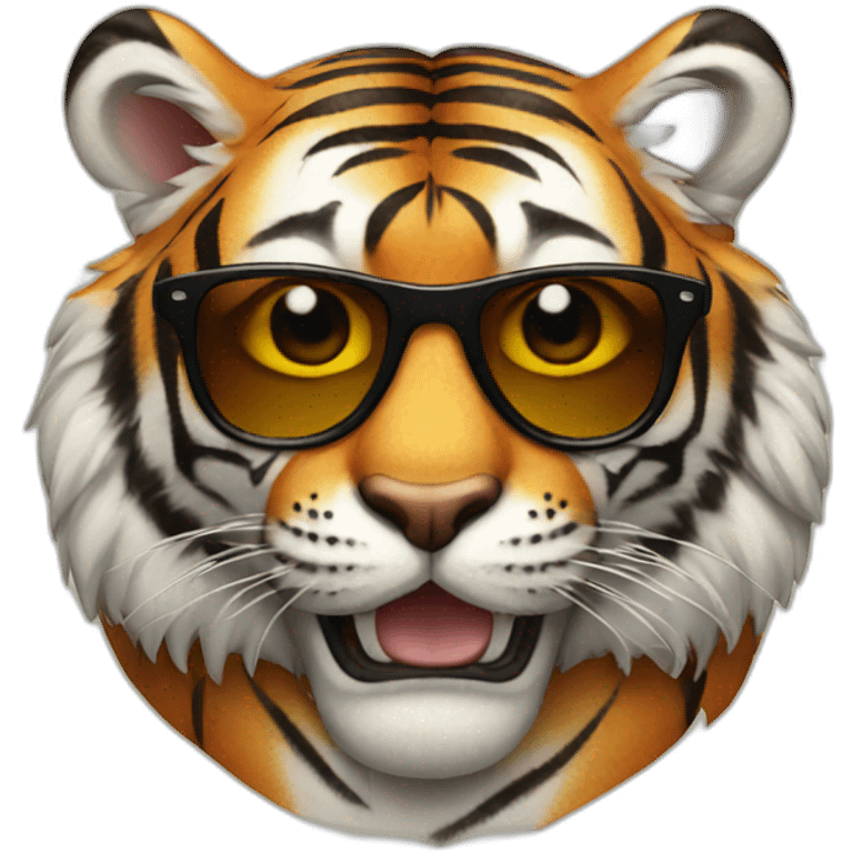 tiger wearing sunglasses emoji