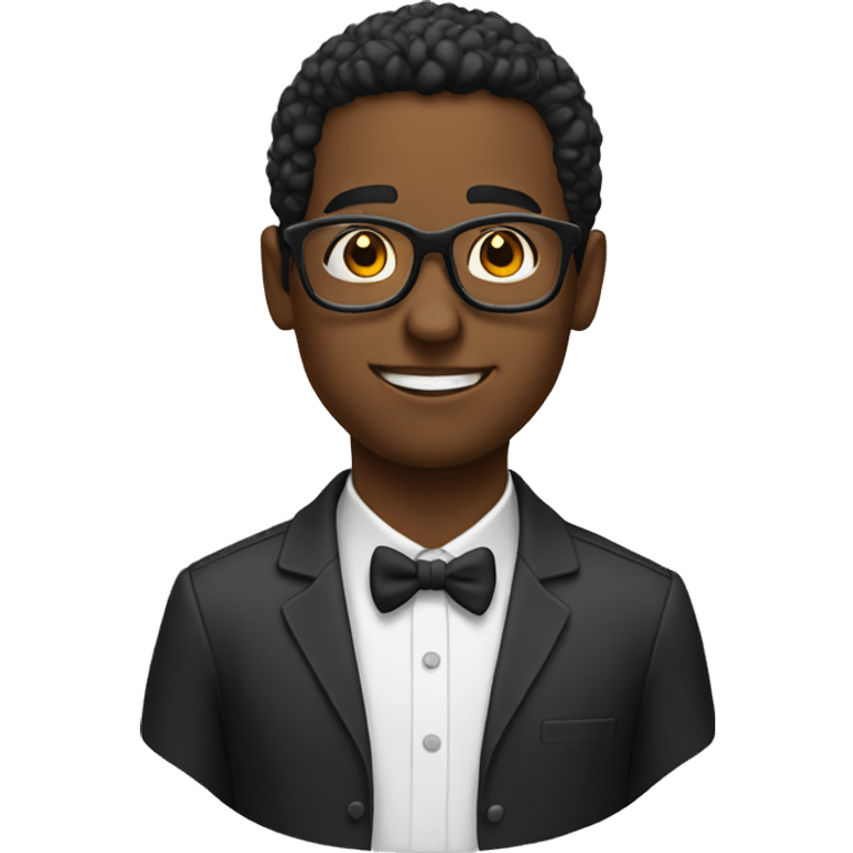 Black nerd emoji