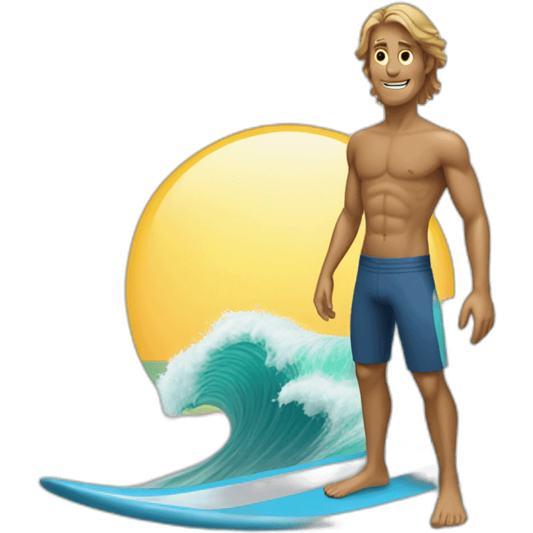 Surfer man emoji