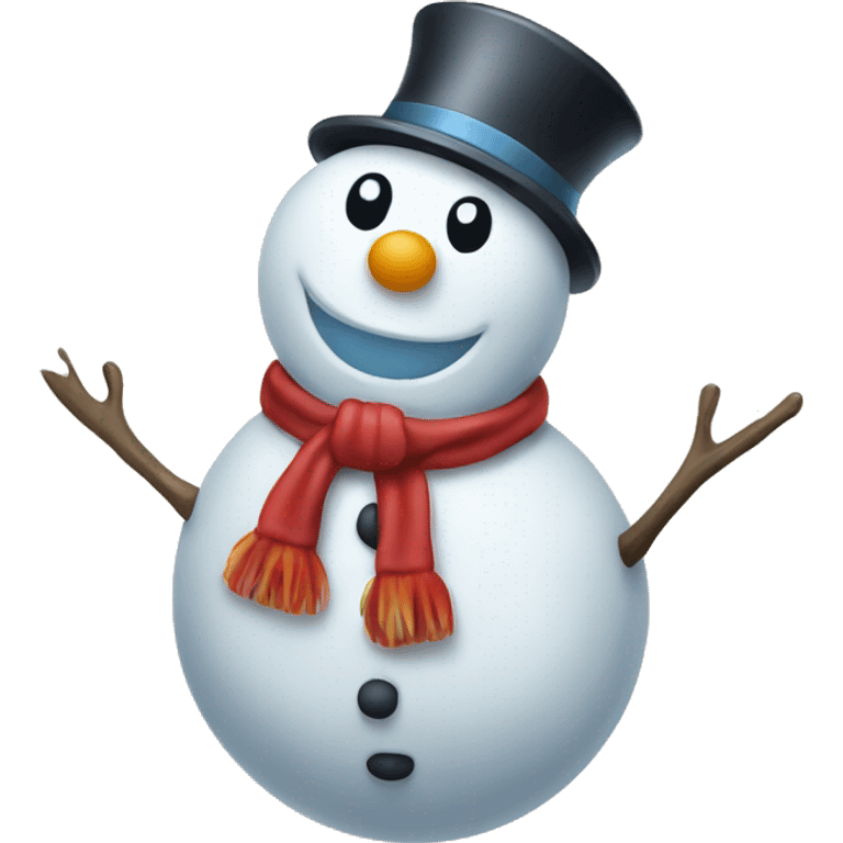 Jolly Christmas Snowman emoji