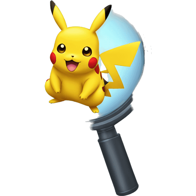 Pokémon Pikachu magnifying glass emoji