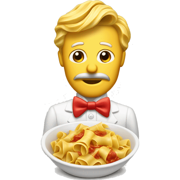 bowtie pasta with red sauce in a bowl  emoji