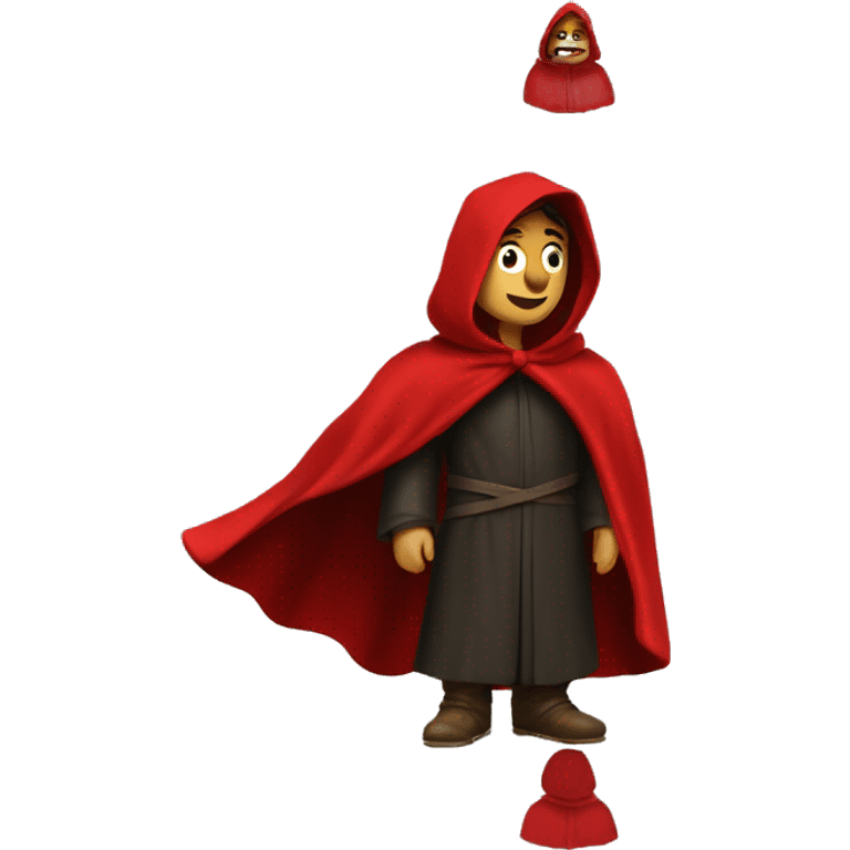 Dante Alighieri in a red hooded cloak emoji