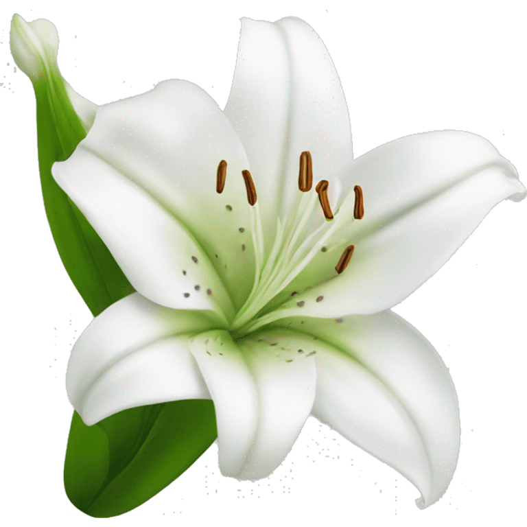 White Liliya flower emoji