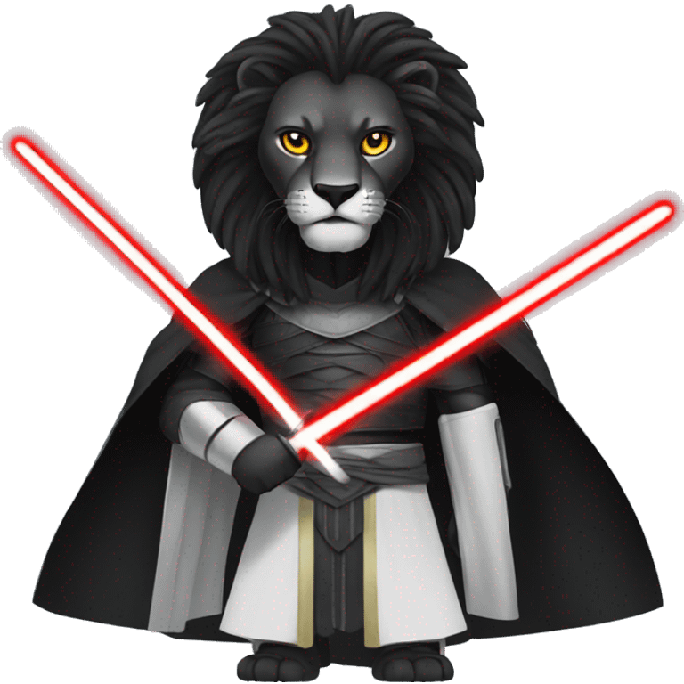 Black lion as a Sith lord emoji