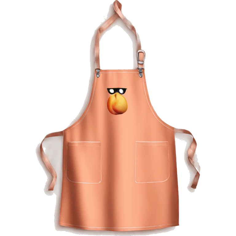 Realistic peach color kitchen apron tied in the front emoji