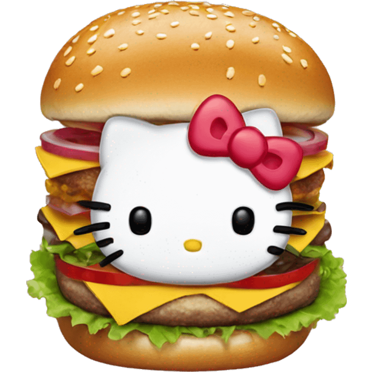 hello kitty burger emoji