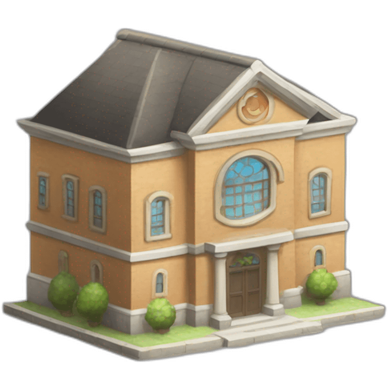 Icon of an auction house from Pokemon, stylistic features from Pokemon should be present and it is clear that auctions are held there emoji