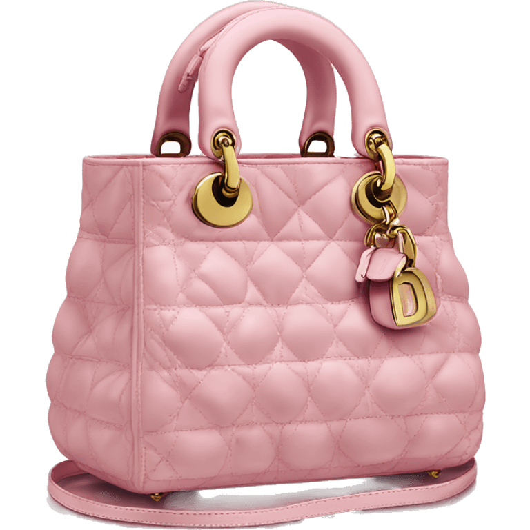 Borsa lady Dior rosa emoji