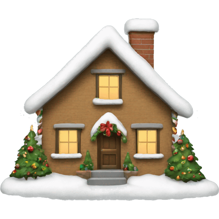 Christmas house emoji