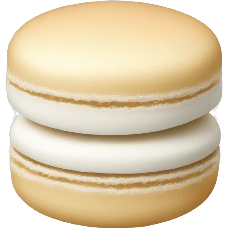 White macaroon emoji