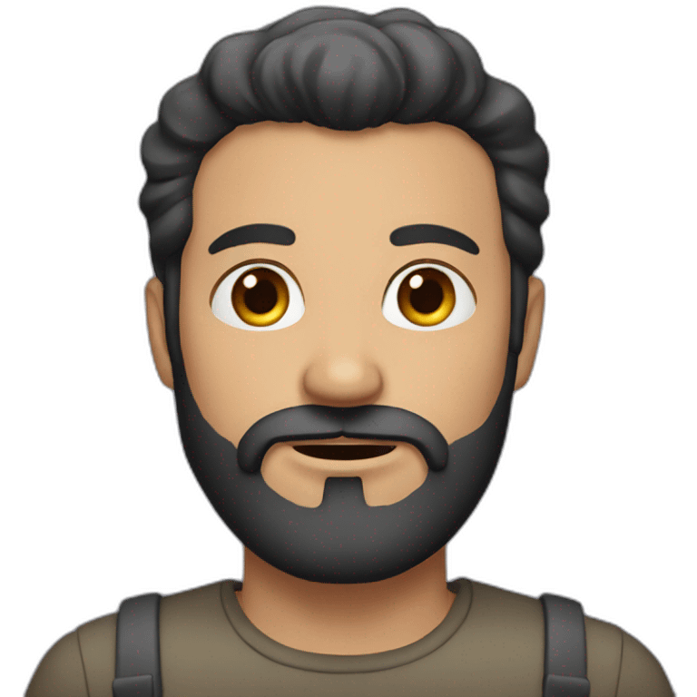 Man with dark beard emoji