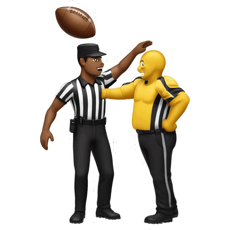 american football referee overhand penalty flag throw emoji