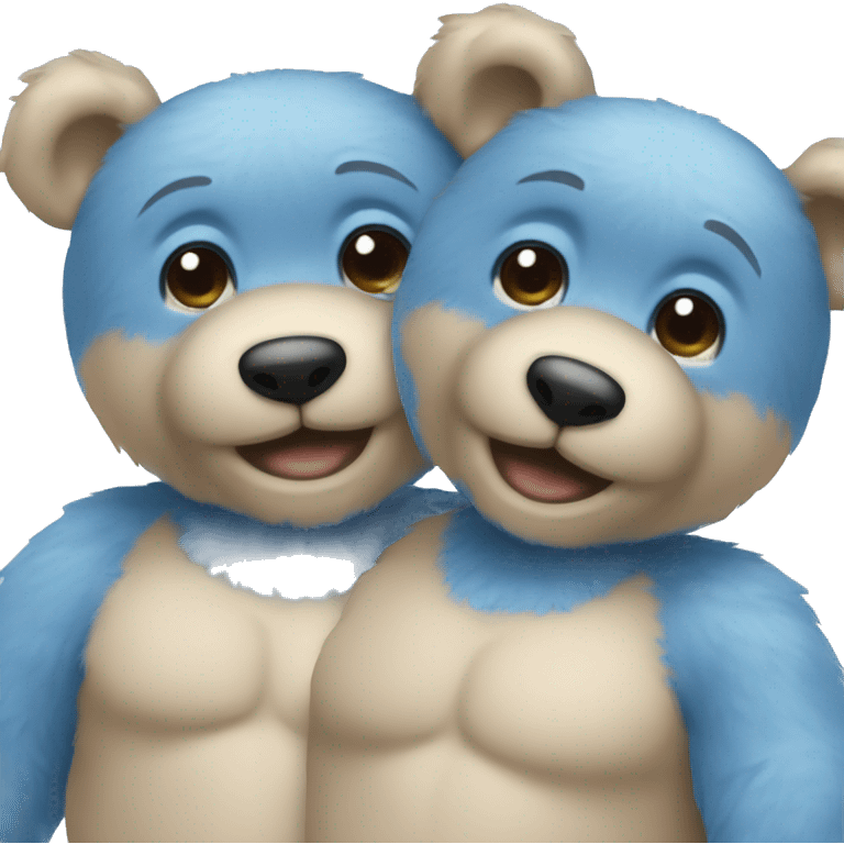 Two blue teddy bears emoji