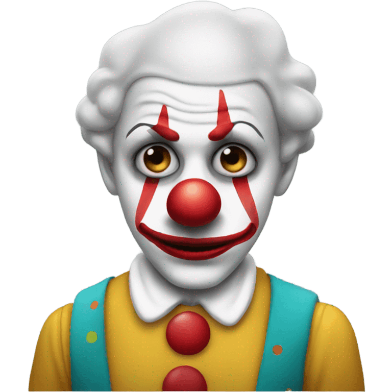 Clown that is too skinny and sad emoji