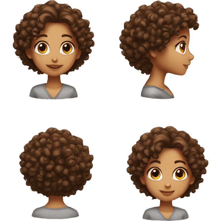 Girl with curly hair  emoji