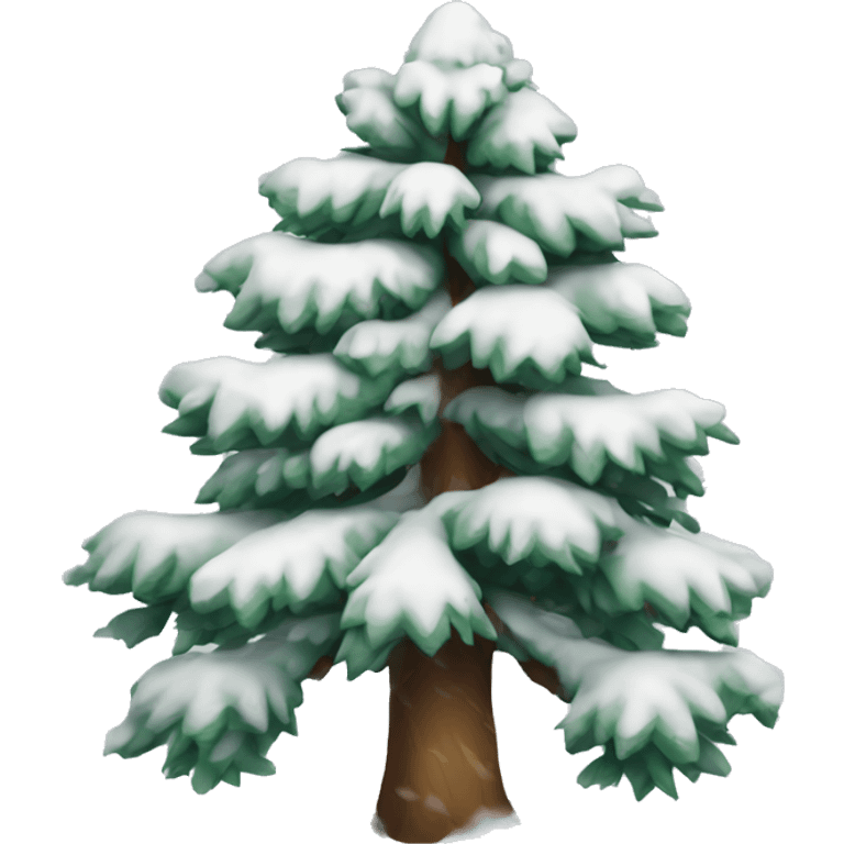 snowy pine tree emoji