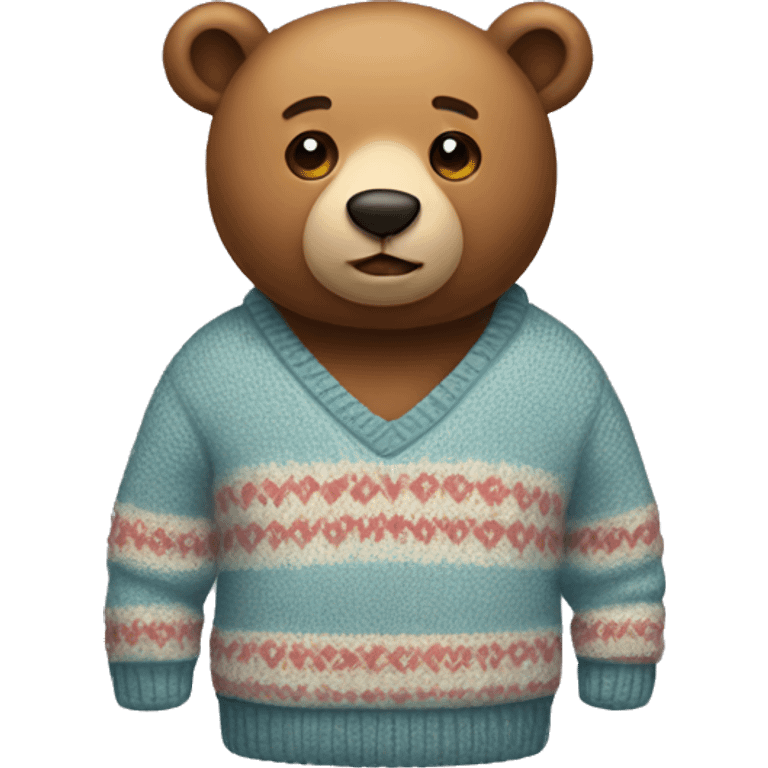 Bear wearing sweater emoji