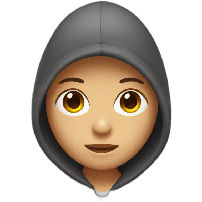 Acne face with hoodie emoji