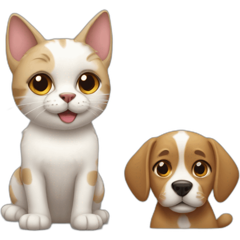 cat and dog emoji