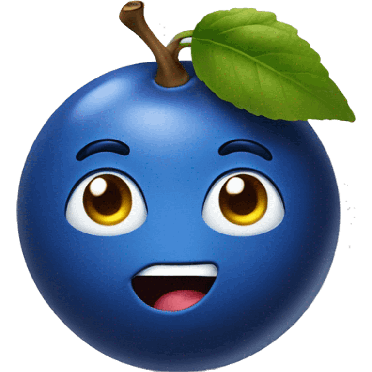 blueberry fruit with face emoji