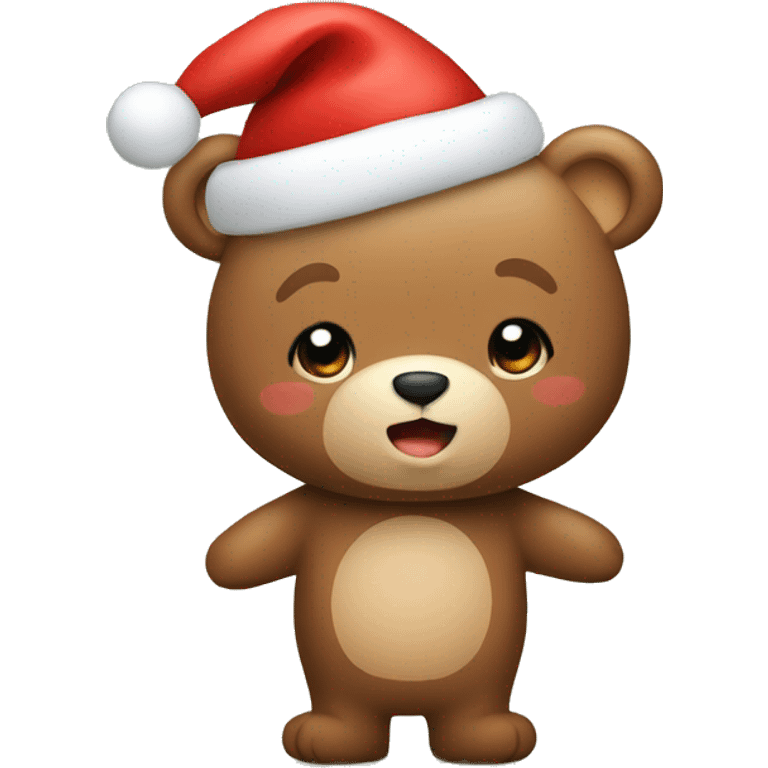 cute bear wishing merry Christmas  emoji