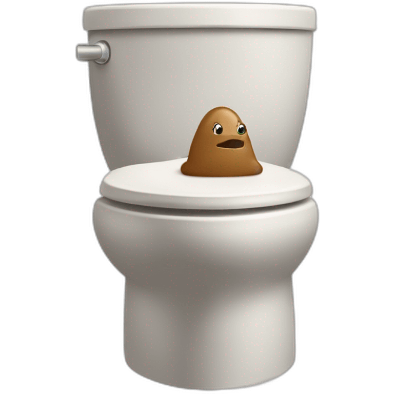 Caca courant sur des toilettes emoji